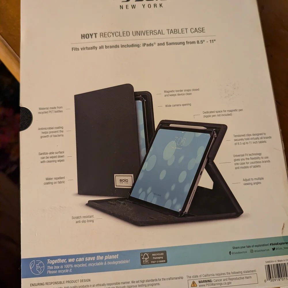 Black Recycled Tablet Case
